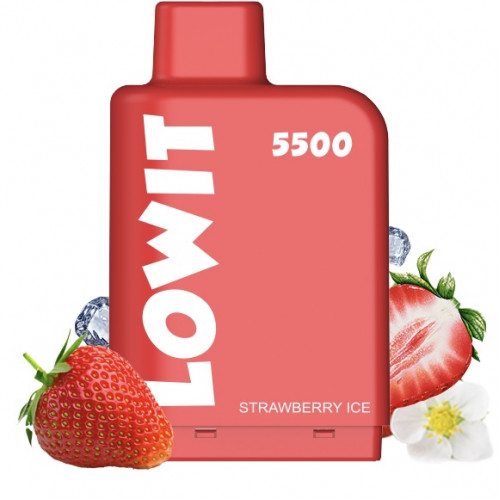 Картридж Elf Bar Lowit 5500 Затяжек Ледяная Клубника